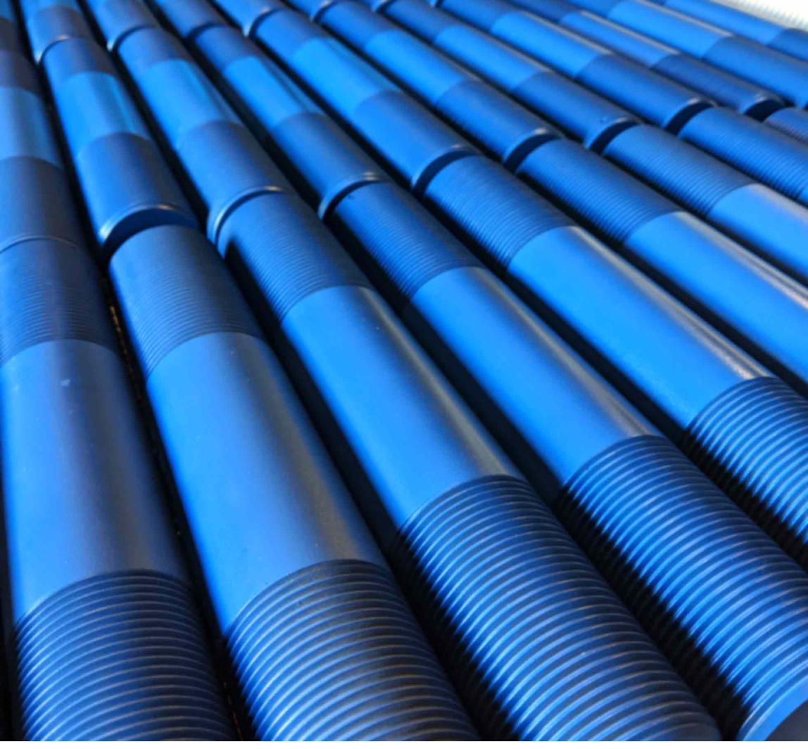 Blue coated bolts