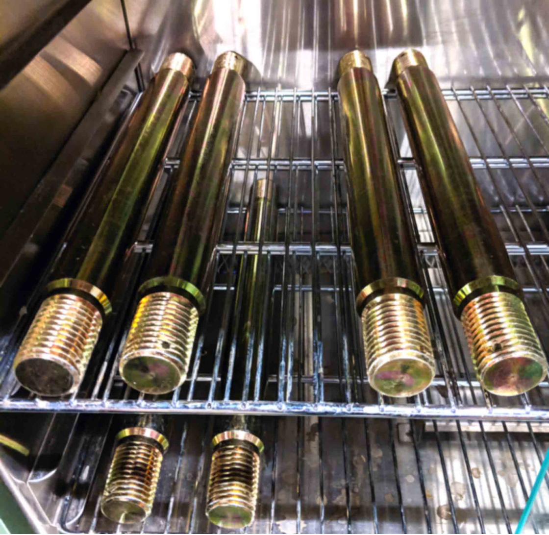 Bolts in oven
